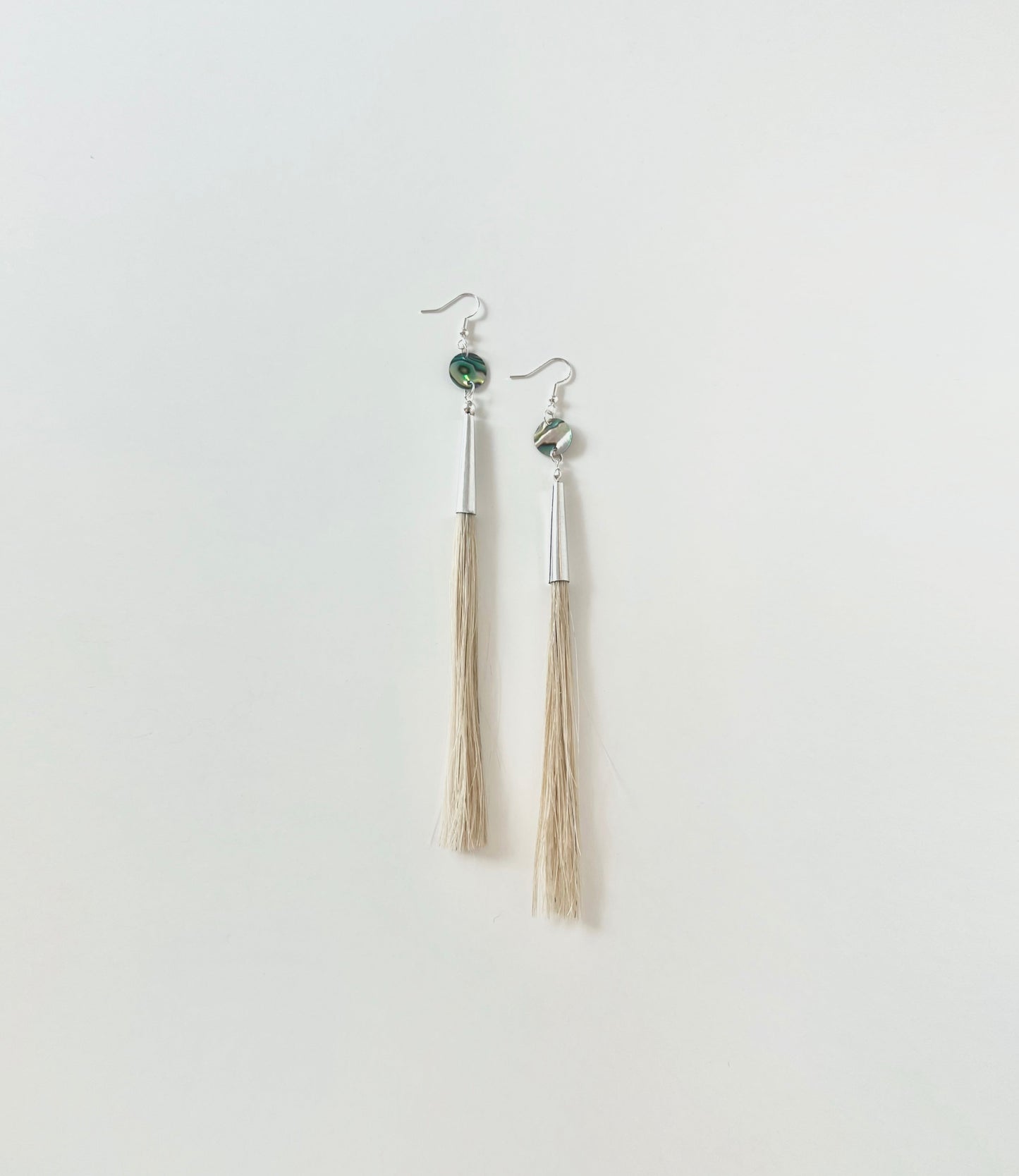 Abalone Horse Hair Earrings