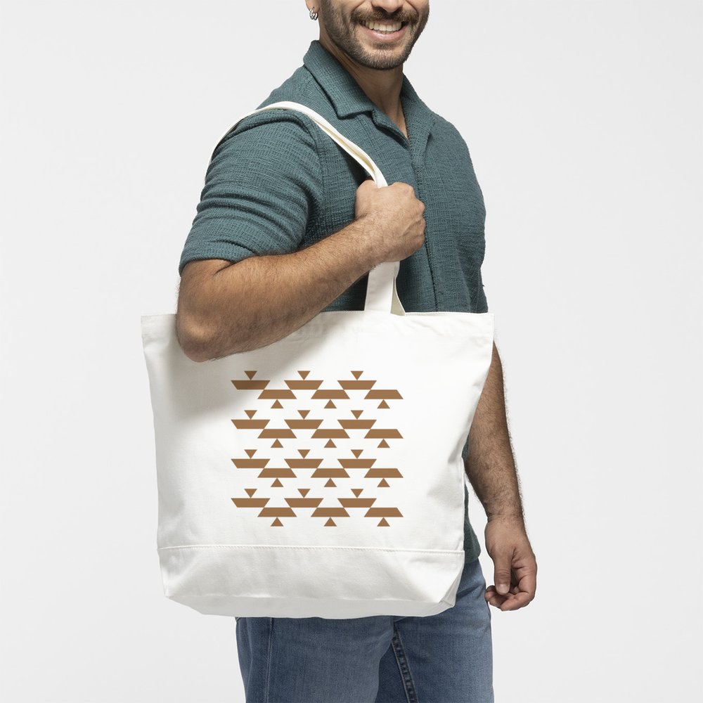 Brown Basket Design Tote