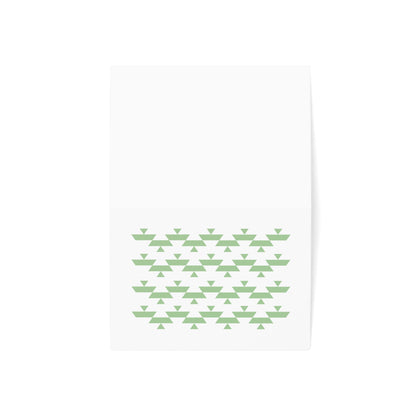 Green Basket Greeting Card
