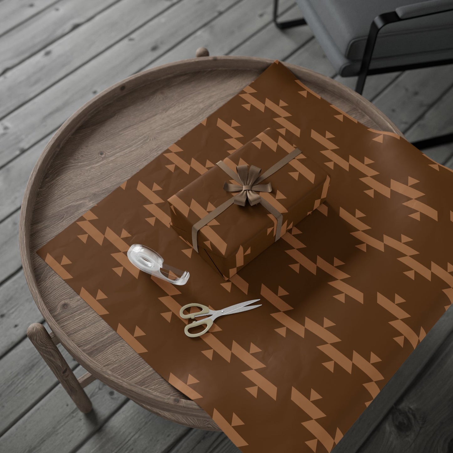 Brown basket wrapping paper