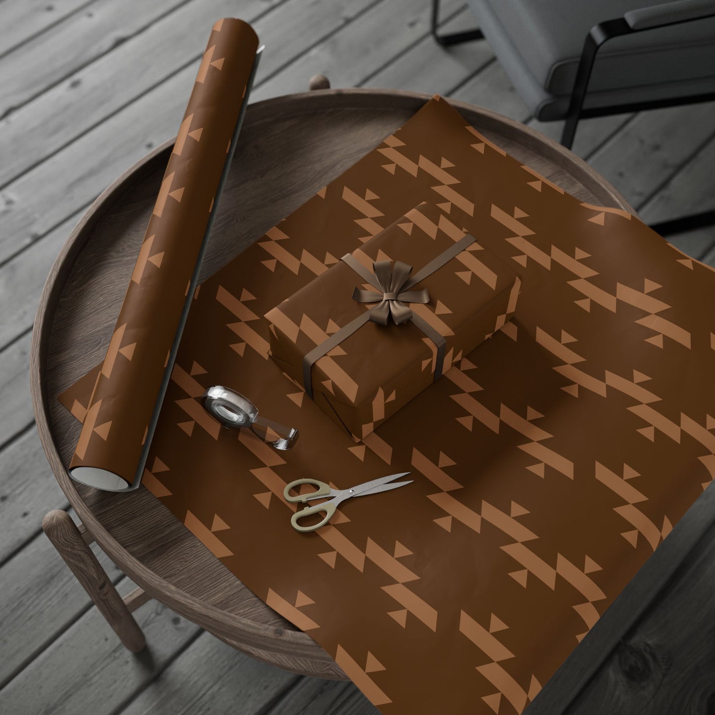 Brown basket wrapping paper