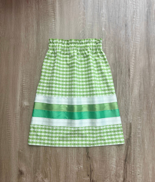 Green Kids Ribbon Skirt