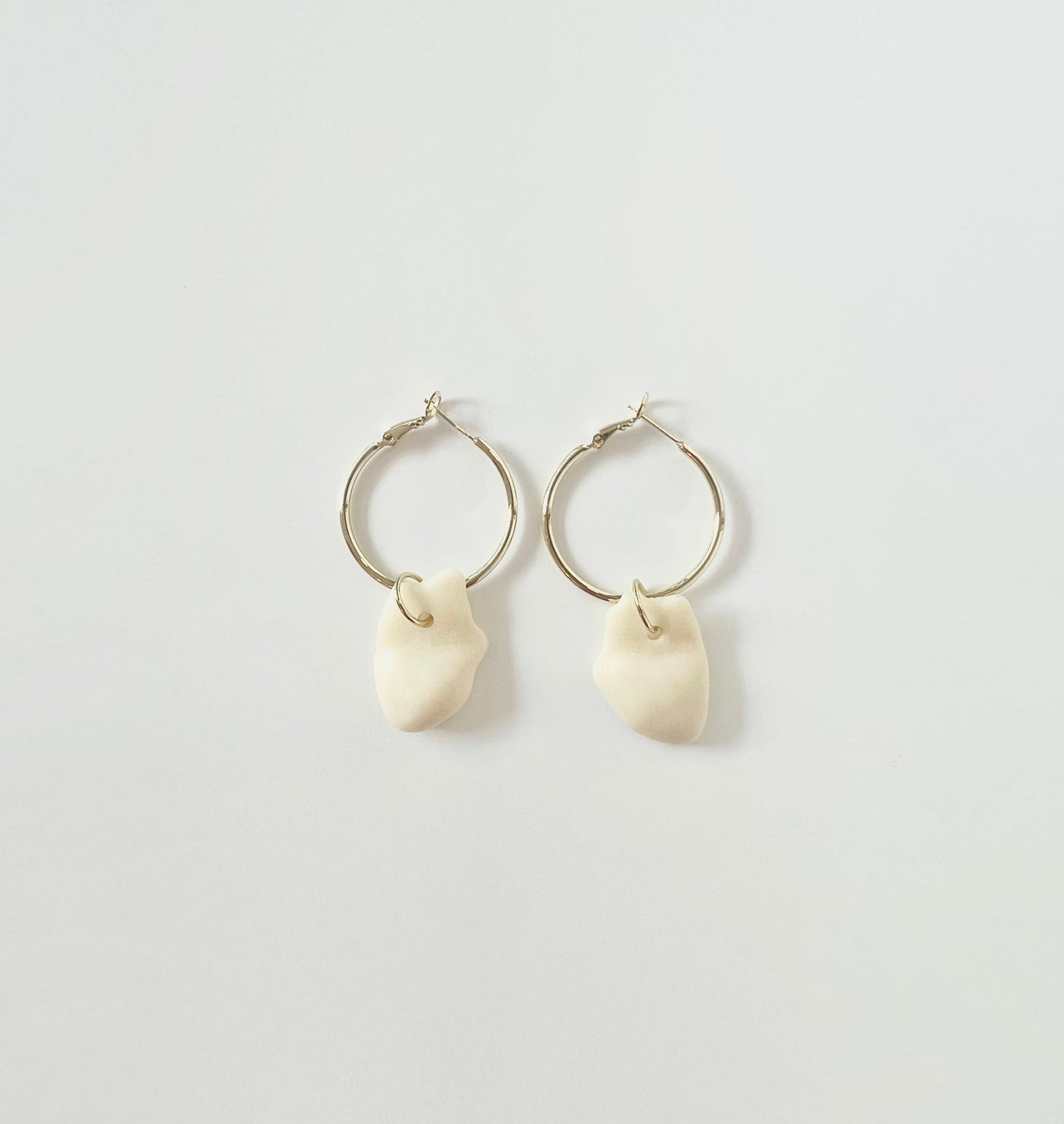 Elk Teeth Hoop Earrings