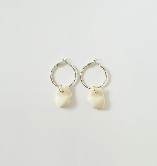 Elk Teeth Hoop Earrings