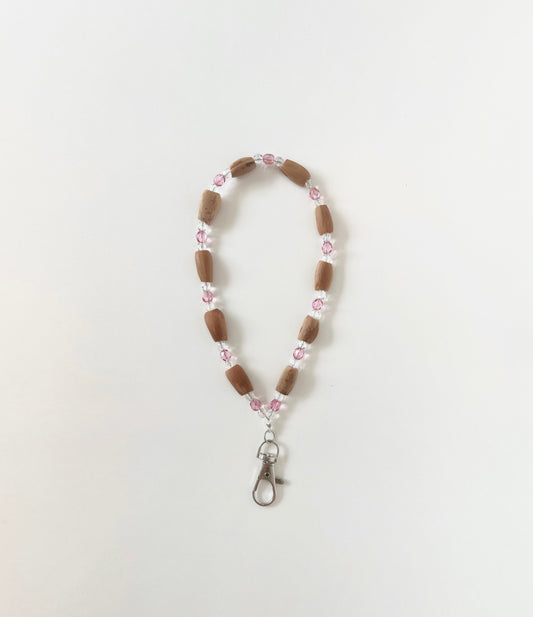 Pink Pine Nut Keychain