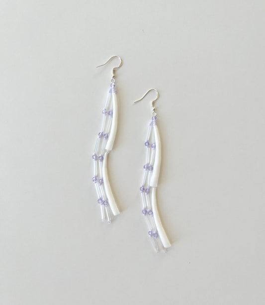 Purple Dentalium Earrings