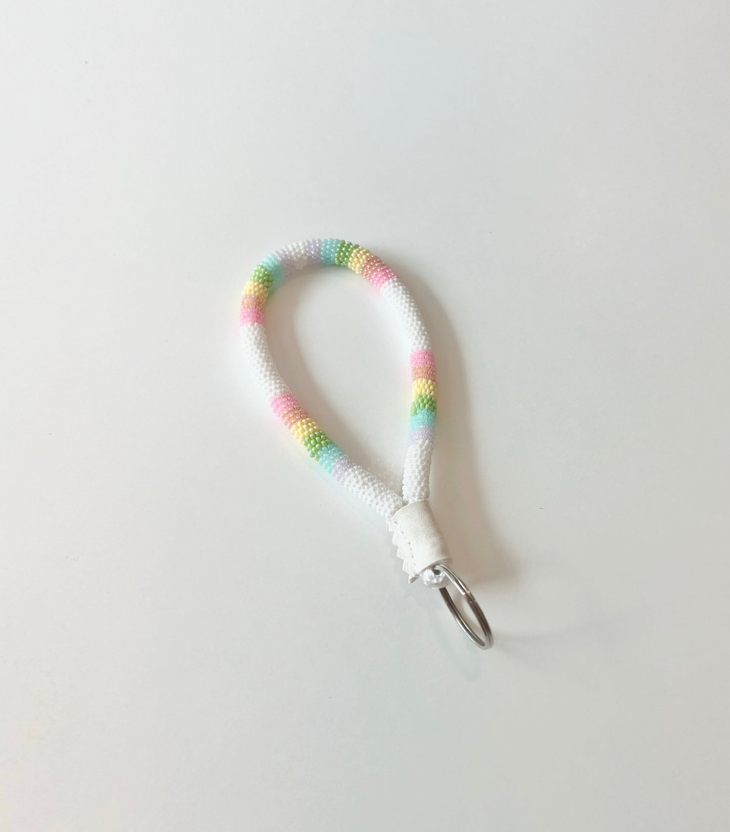 Beaded Rainbow Keychain